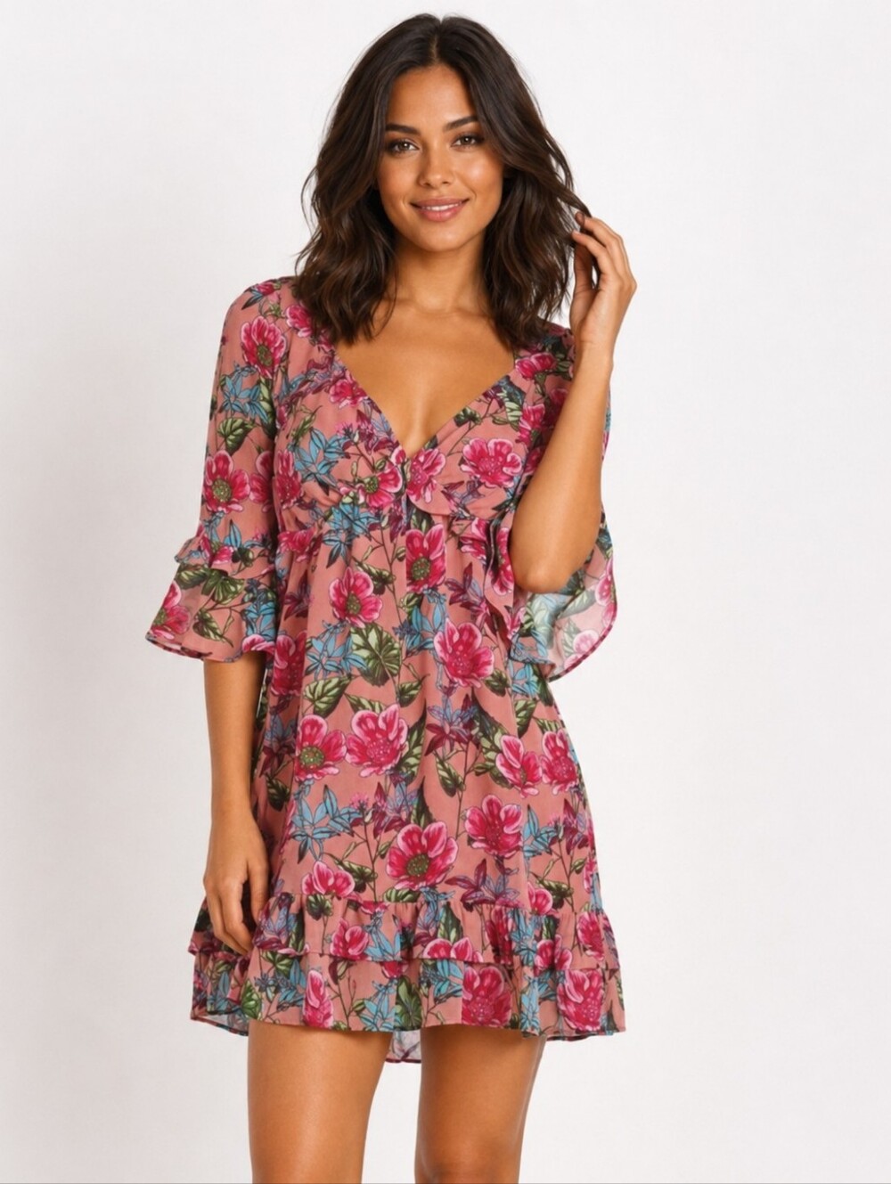 For Love & Lemons Churro Mini Dress